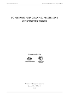 Foreshore and Channel Assessment of Spencers Brook