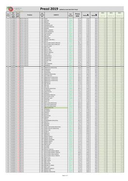 Listino Prezzi 2019 Al 05-06-2019