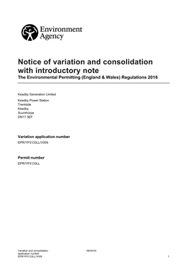 Permitting (England & Wales) Regulations 2016