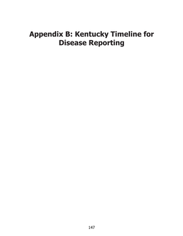 Appendix B: Kentucky Timeline for Disease Reporting