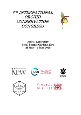 7Th International Orchid Conservation Congress