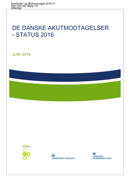 De Danske Akutmodtagelser - Status 2016