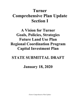Turner Comprehensive Plan Update Section I