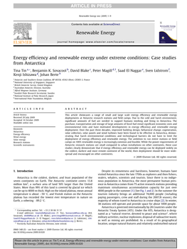 Renewable Energy Xxx (2009) 1–9