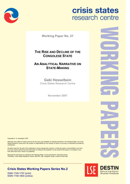 The Rise and Decline of the Congolese State