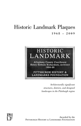 Historic Plaques Book