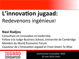 L'innovation Jugaad : Redevenons Ingénieux !