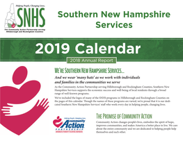 2019 Calendar 2018 Annual Report We’Re Southern New Hampshire Services