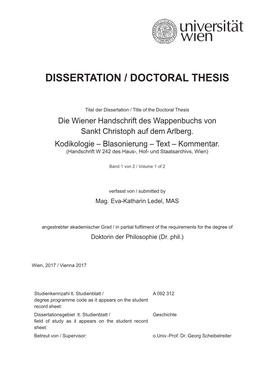 Dissertation / Doctoral Thesis