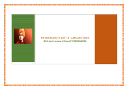 NATIONALYOUTH DAY 12TH JANUARY, 2021 Birth Anniversary of Swami VIVEKANANDA