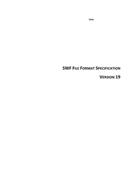 Swf File Format Specification Version 19