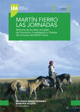Facundo Gómez Romero Mariana Acosta Compiladores Colección Martín Fierro Destinada a Textos De Ficción, Cuentos, Novelas, Poesía