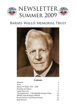 NEWSLETTER Summer 2009 Barnes Wallis Memorial Trust