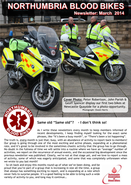 Fund-Raising for Northumbria Blood Bikes