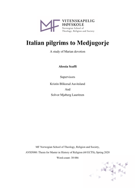 Italian Pilgrims to Medjugorje