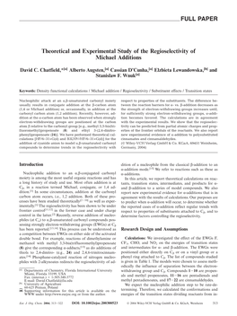 Theoretical and Experimental Study of the Regioselectivity of Michael Additions