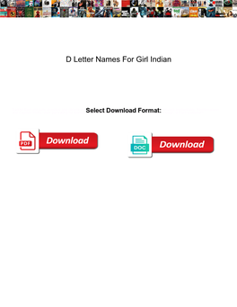 D Letter Names for Girl Indian