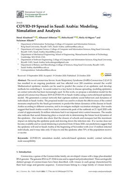 COVID-19 Spread in Saudi Arabia: Modeling, Simulation and Analysis