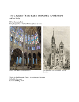 The Church of Saint-Denis and Gothic Architecture a Case Study