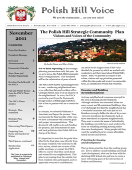 Polish Hill Voice We Are the Community … We Are One Voice!