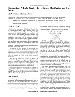 Bioisosterism: a Useful Strategy for Molecular Modification and Drug Design