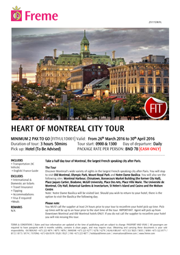 Heart of Montreal City Tour