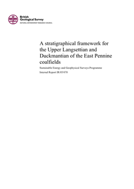 A Stratigraphical Framework for the Upper Langsettian And