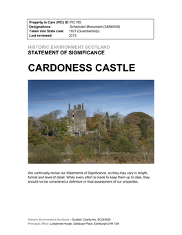 Cardoness Castle