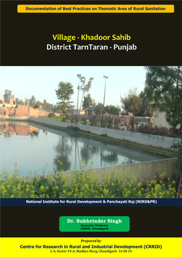 Rural Sanitation in Village Khadoor Sahib Tarn Taran Punjab