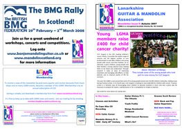 The BMG Rally GUITAR & MANDOLIN Association in Scotland! Newsletter Issue 5: Autumn 2007 LGMA Is a Recognised Scottish Charity No