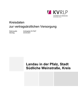 Landau in Der Pfalz, Stadt Südliche Weinstraße, Kreis