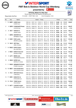 FIBT Bob & Skeleton World Cup Altenberg