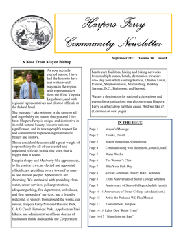 Harpers Ferry Community Newsletter