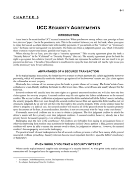 UCC Security Agreements