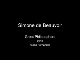 Simone De Beauvoir