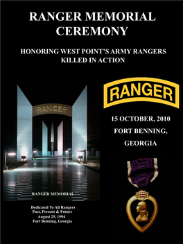 Ranger Memorial Ceremony