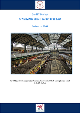 Cardiff Council Invites Application/Business Plans from Individuals Wishing to Lease a Stall in Cardiff Market