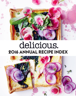 2016 Annual Recipe Index Annual Recipe Index