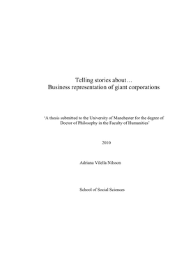 Business Representation of Giant Corporations