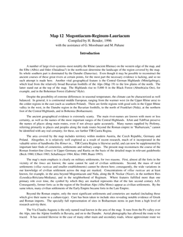 Map 12 Mogontiacum-Reginum-Lauriacum Compiled by H