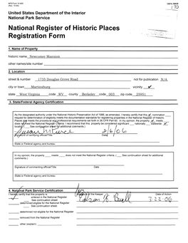 National Register of Historic Places Continuation Sheet