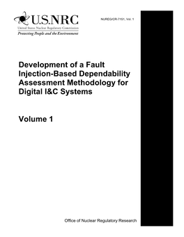 NUREG/CR-7151 Vol 1 "Development of a Fault Injection