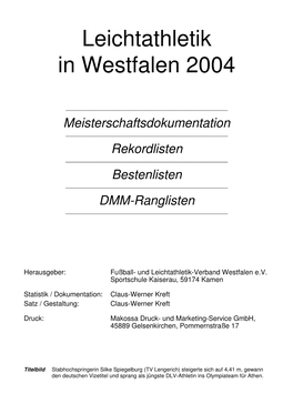 Leichtathletik in Westfalen 2004