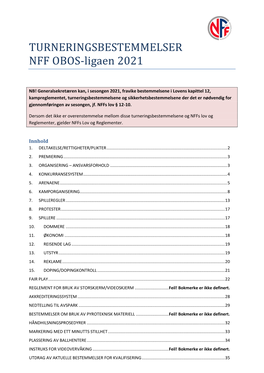 Pdf Turneringsbestemmelser OBOS-Ligaen 2021