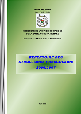 Repertoire Des Structures Prescolaire 2006/2007