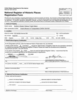 NPS Form 10 900 OMB No. 1024 0018