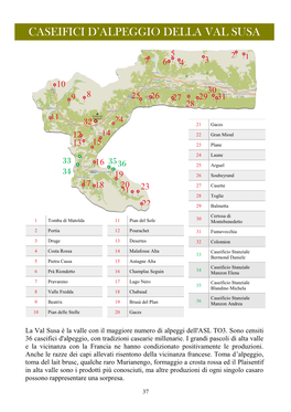 Caseifici D'alpeggio Della Val Susa