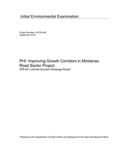 41076-048: Improving Growth Corridors in Mindanao Road Sector