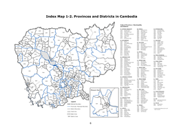 Index Map 1-2. Provinces and Districts in Cambodia