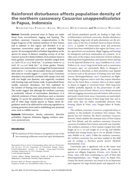 Rainforest Disturbance Affects Population Density of the Northern Cassowary Casuarius Unappendiculatus in Papua, Indonesia